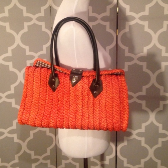 Matt & Nat Handbags - Matt & Nat Vegan Straw Purse Handbag Coral
